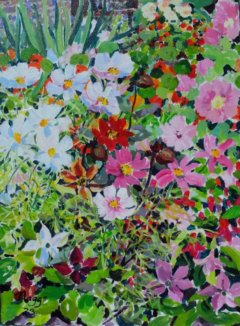 Summer Profusion, 2022 (akryyli kankaalle) tekijältä Frances Naggs