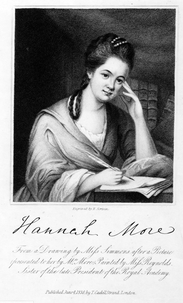 Hannah More, kaiverrus Edward Scriven, 1838 (kaiverrus) tekijältä Frances Reynolds