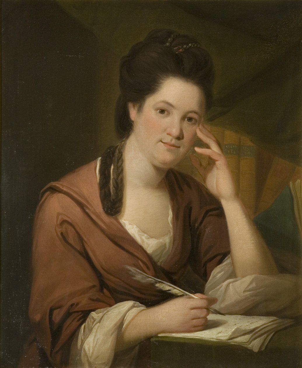 Muotokuva Hannah Moresta (s.1745), n.1780 (öljy kankaalle) tekijältä Frances Reynolds