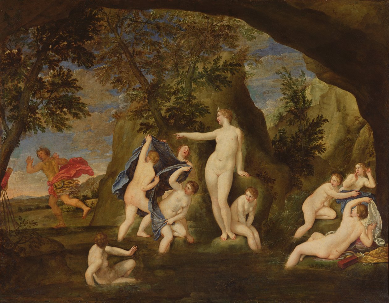 Actaeon muuttuu polttareiksi tekijältä Francesco Albani