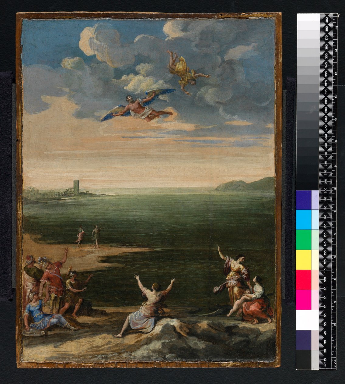 The Fall of Icarus (öljy kankaalle asetettu paneeliin) tekijältä Francesco Allegrini