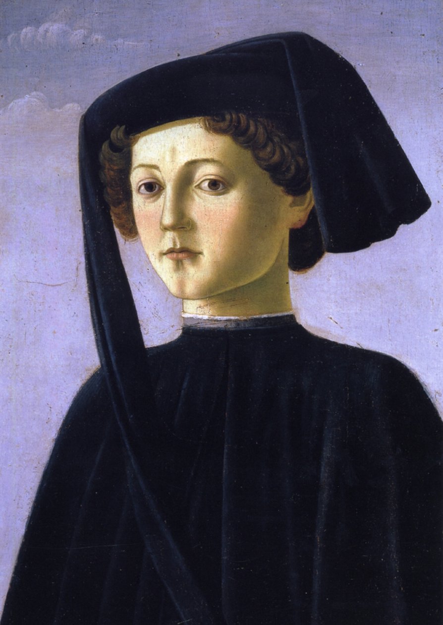 Nuoren miehen muotokuva (tempera paneelissa) tekijältä Francesco Botticini