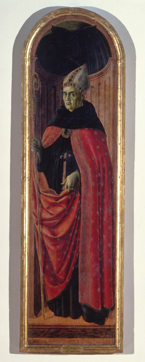 St. Augustine (tempera paneelissa) tekijältä Francesco Botticini