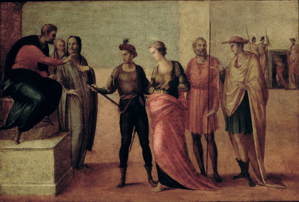 St. Lucyn tuomio (paneeli) tekijältä Francesco Granacci