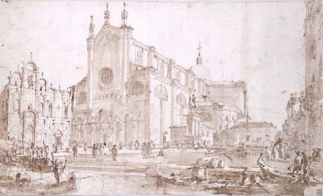 Campo San Zanipolo Venetsiassa tekijältä Francesco Guardi