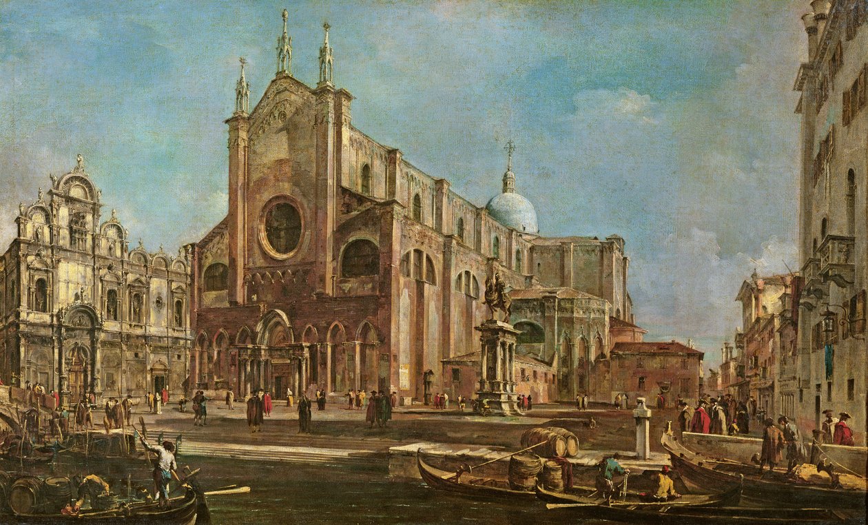 Campo dei Santi Giovanni e Paolo ja Scuola Grande di San Marco, Venetsia tekijältä Francesco Guardi