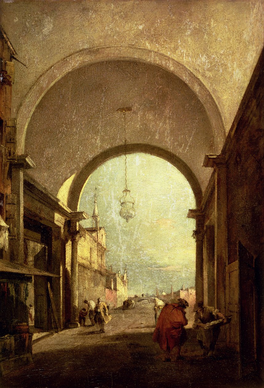 Kaupunkinäköala, 1775-80 (paneeli) tekijältä Francesco Guardi