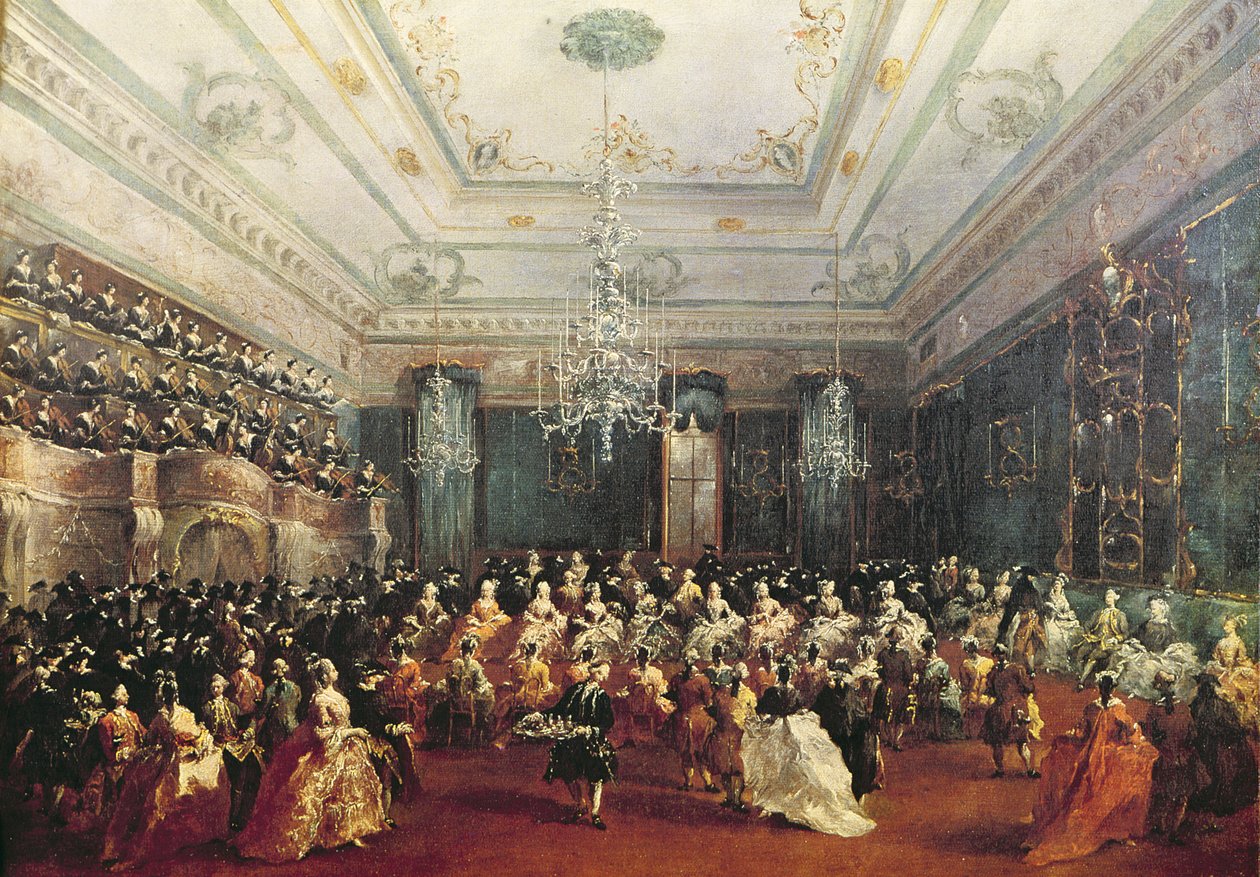 Gaalakonsertti pidettiin tammikuussa 1782 Venetsiassa Venäjän Tsarevitš Paavalille ja hänen vaimolleen Maria Fedorovnalle tekijältä Francesco Guardi