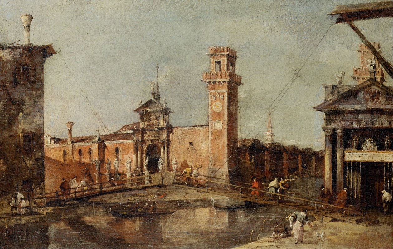 Venetsian Arsenalin sisäänkäynti tekijältä Francesco Guardi