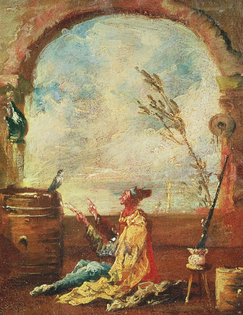 Runoilija ja lintu tekijältä Francesco Guardi