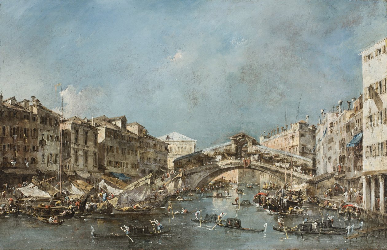 Rialton silta, n. 1775 tekijältä Francesco Guardi