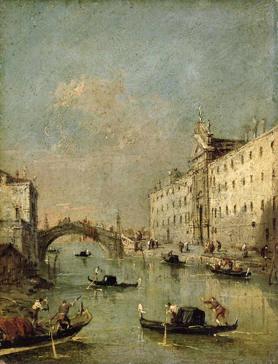 Venetsia, Rio dei Mendicanti tekijältä Francesco Guardi