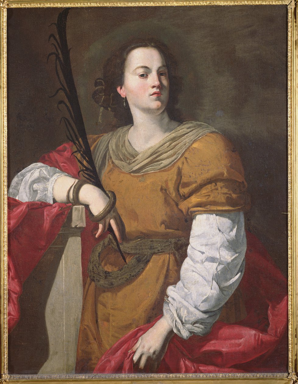 Pyhä Kristiina Hämmästyttävä, 1637 tekijältä Francesco Guarino