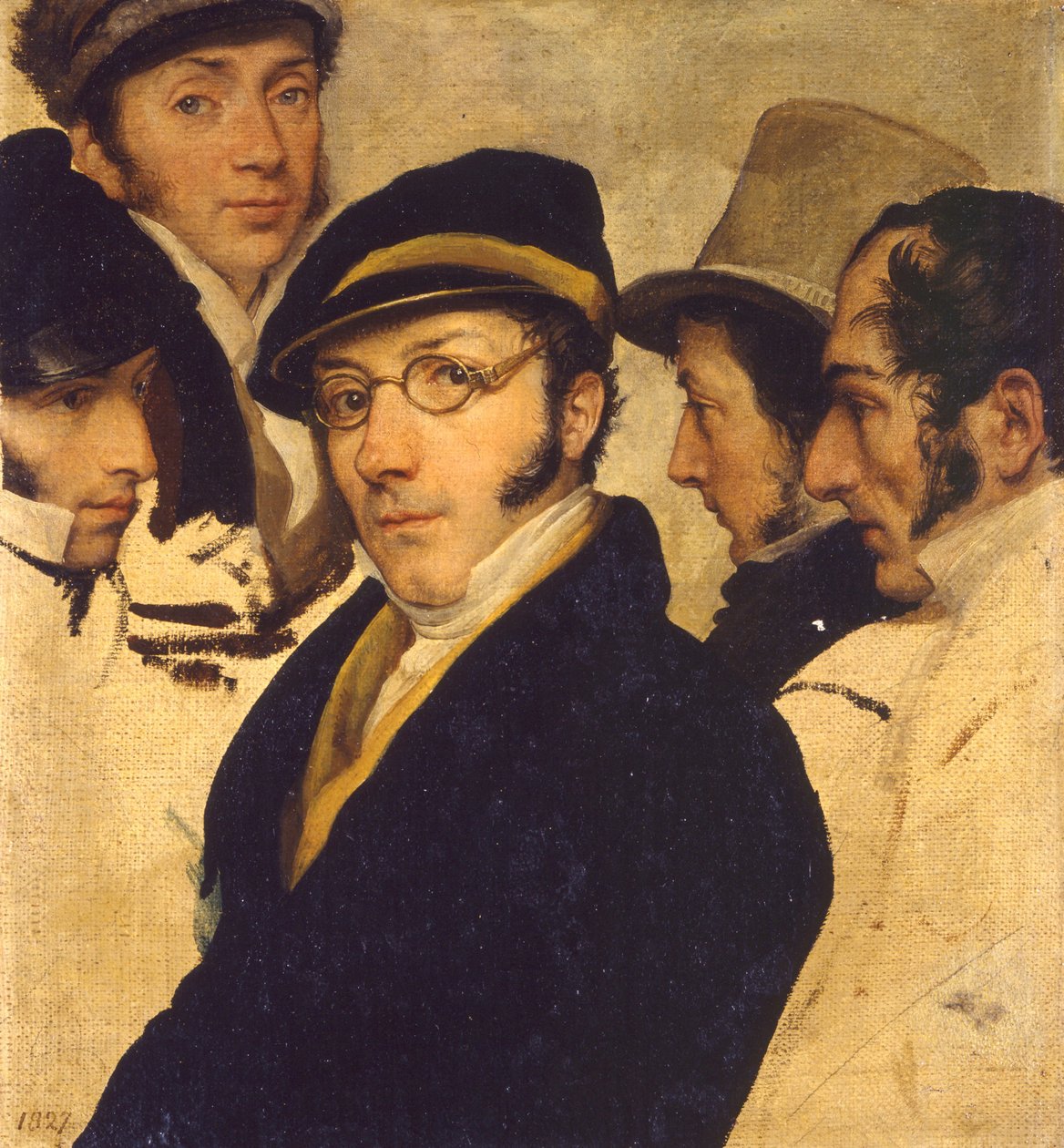 Omakuva ystäväryhmässä tekijältä Francesco Hayez
