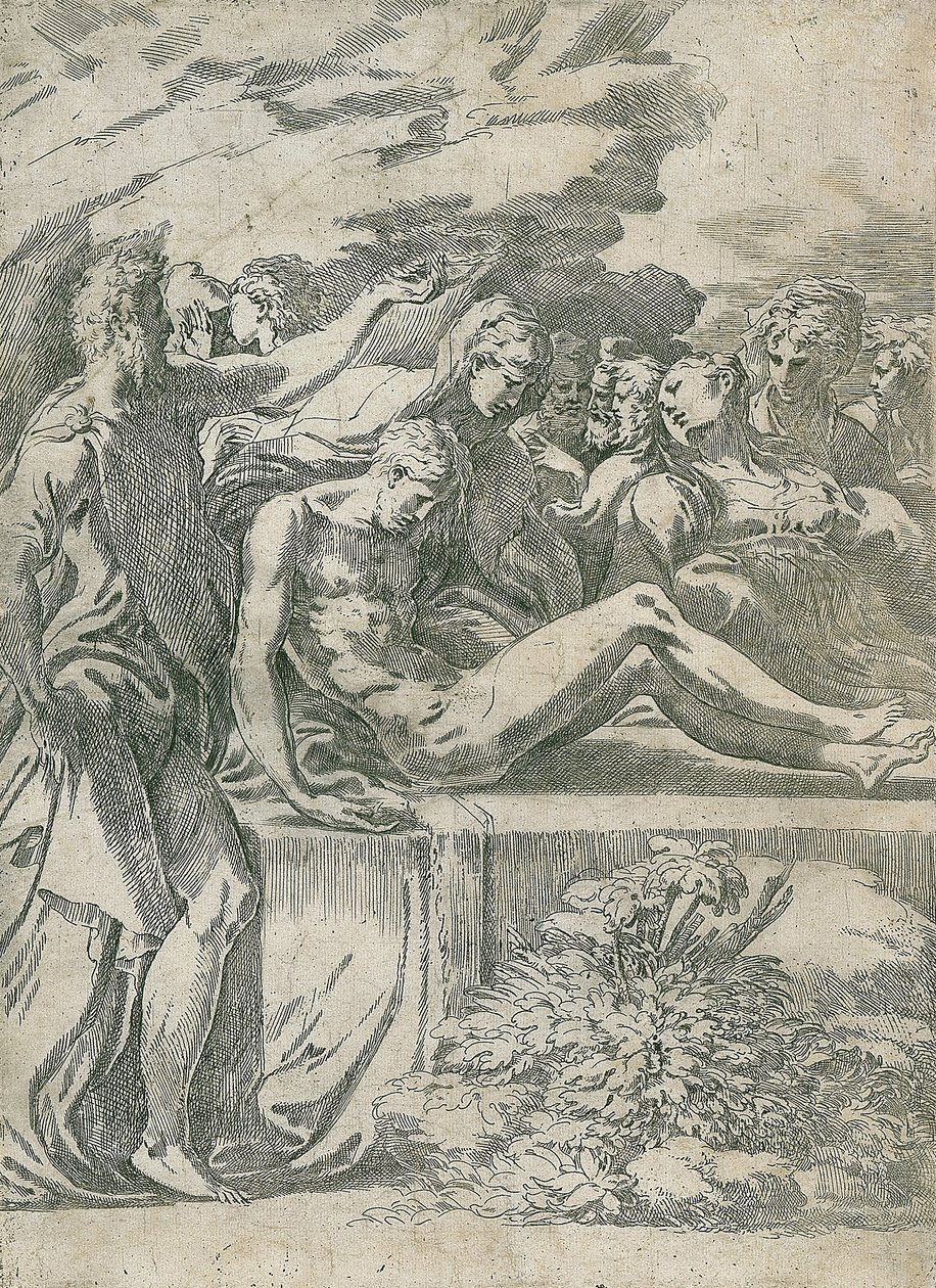 Kristuksen hautaaminen tekijältä Parmigianino