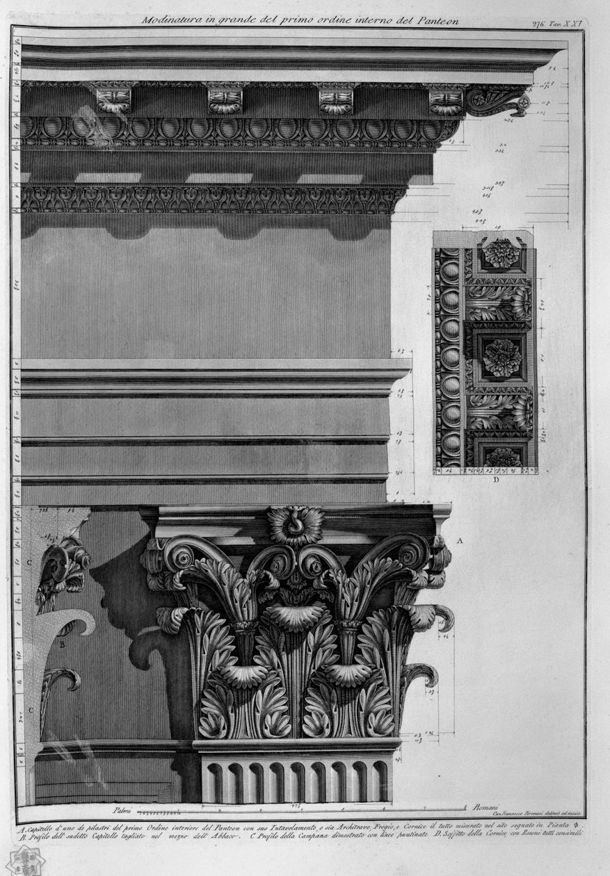 Pantheon, tav. XXI tekijältä Francesco Piranesi