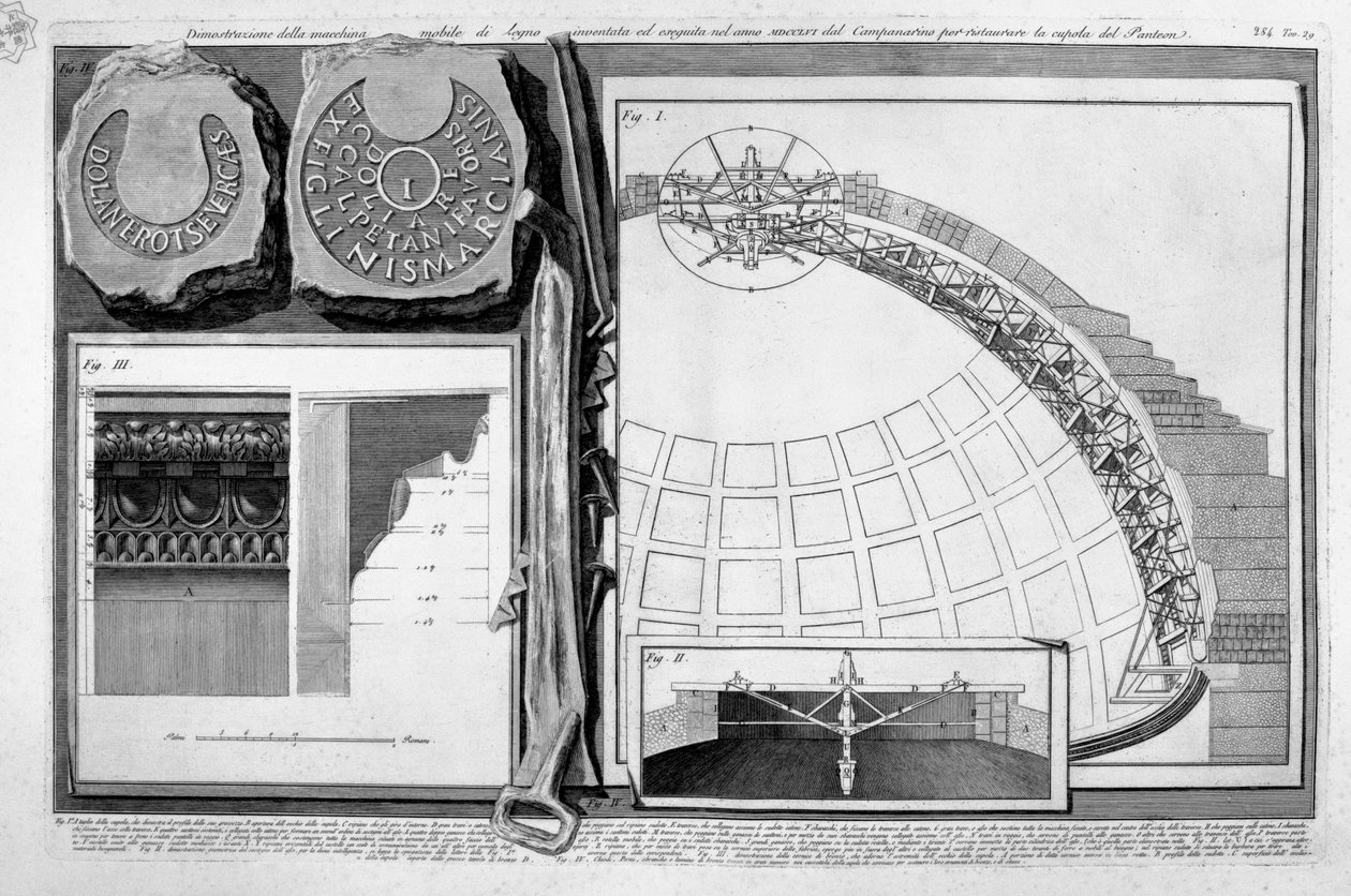Pantheon, tav. XXIX tekijältä Francesco Piranesi