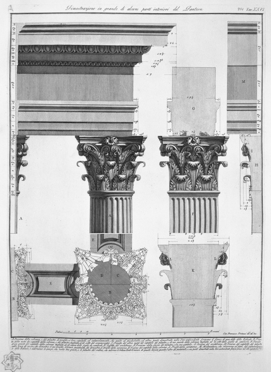 Pantheon, tav. XXVI tekijältä Francesco Piranesi