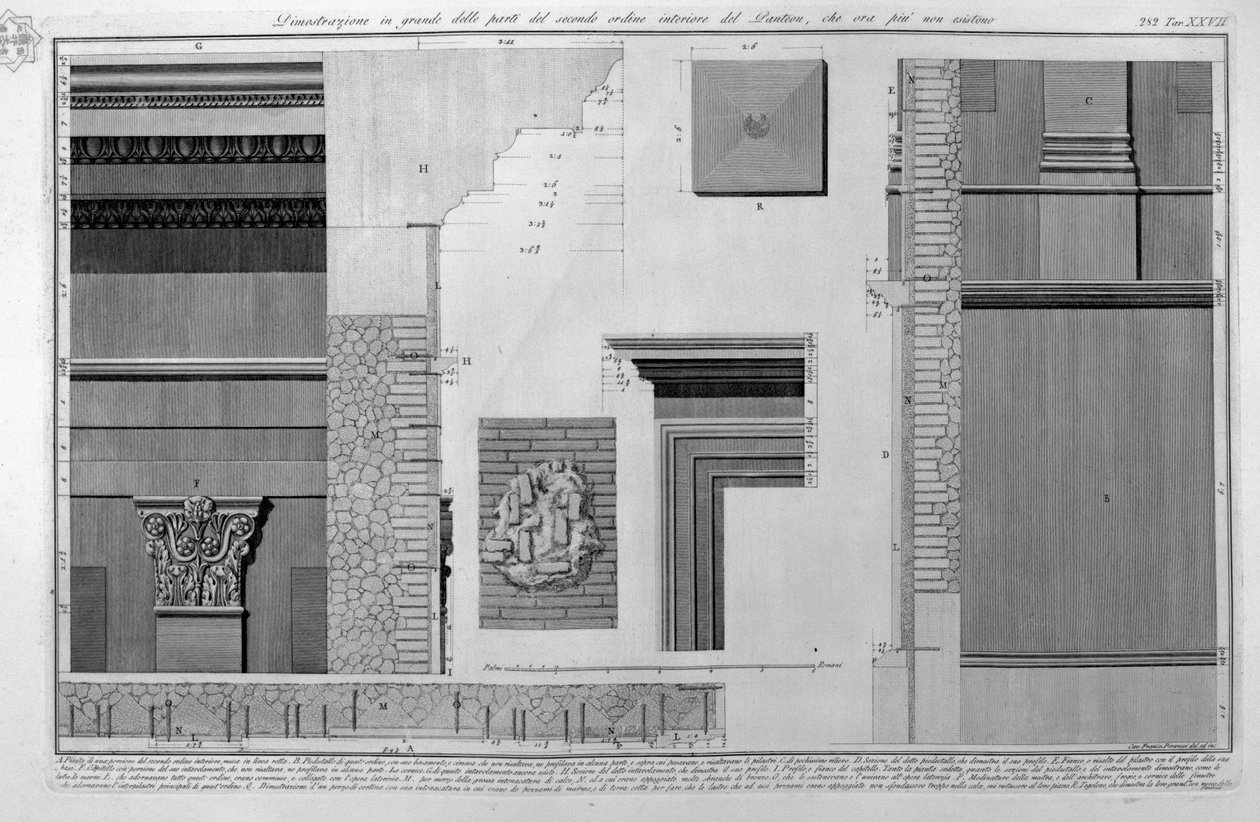 Pantheon, tav. XXVII tekijältä Francesco Piranesi