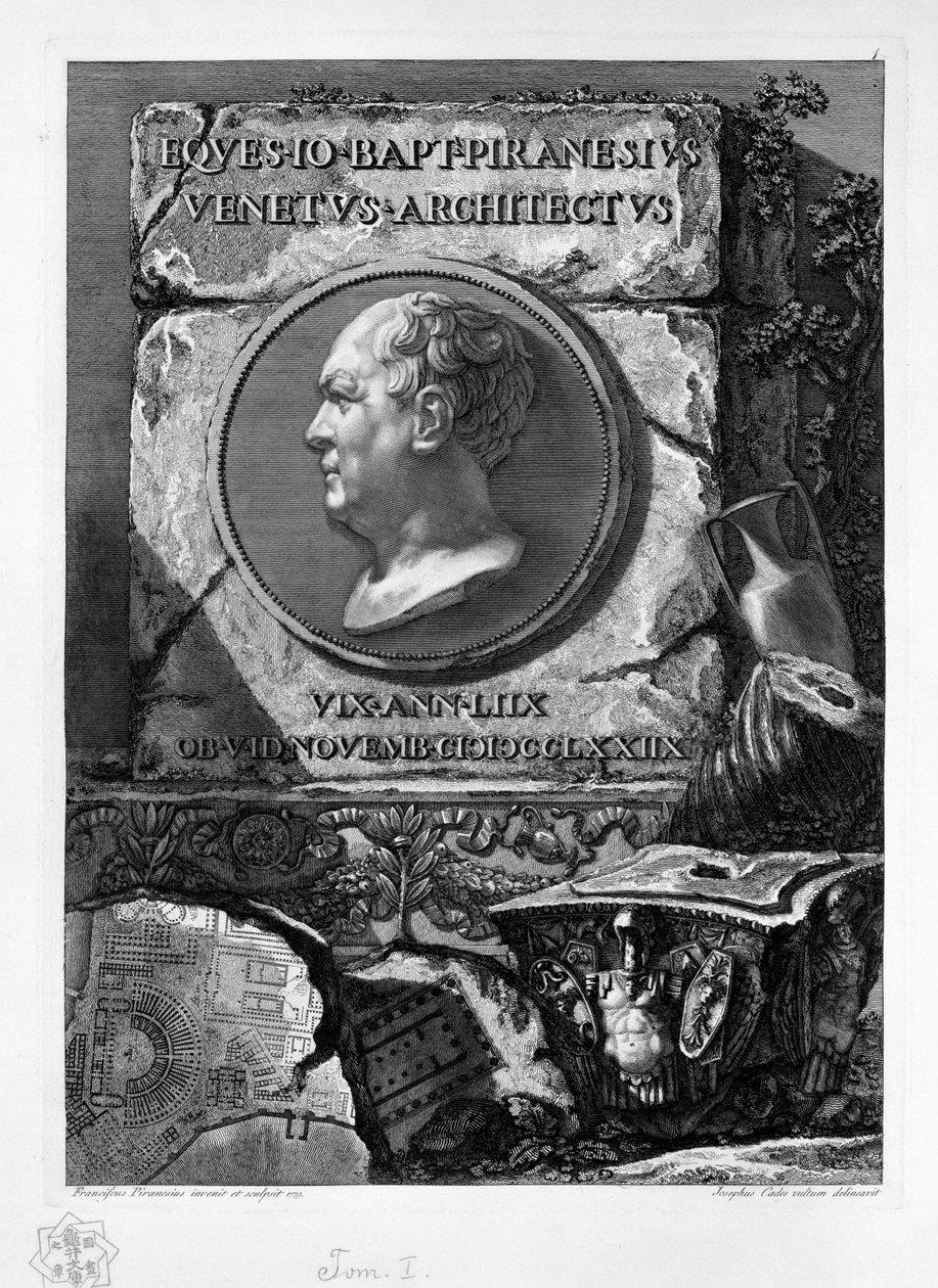 Giovanni Battista Piranesin muotokuva tekijältä Francesco Piranesi