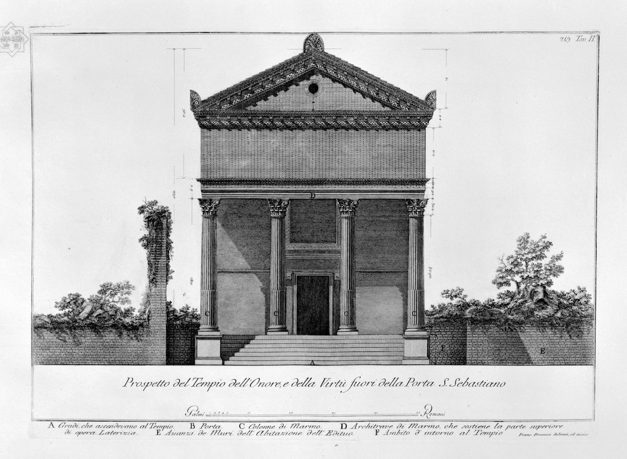Prospetto del Tempio dell 