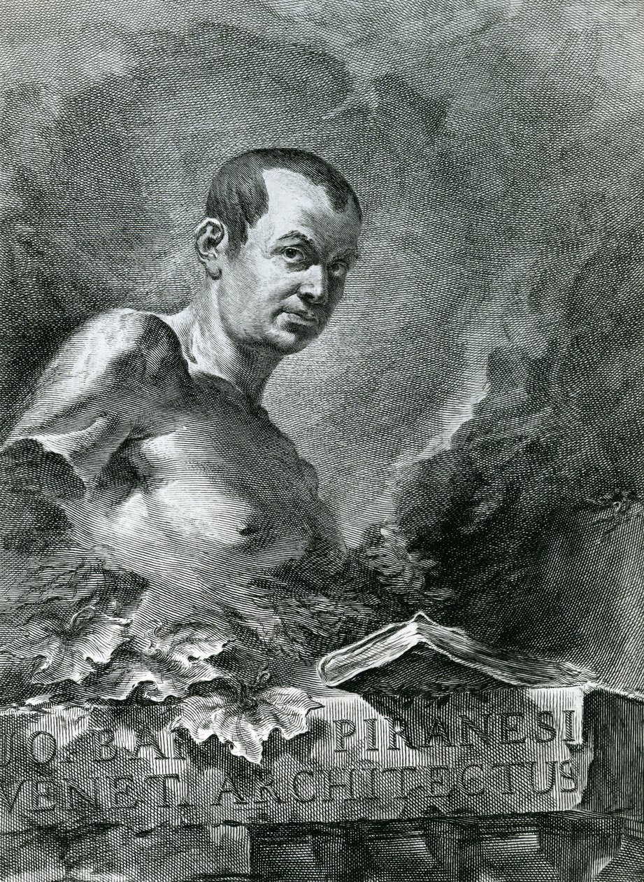 Giovanni Battista Piranesi (1720-78) muotokuva, 1750. tekijältä Francesco Polanzani