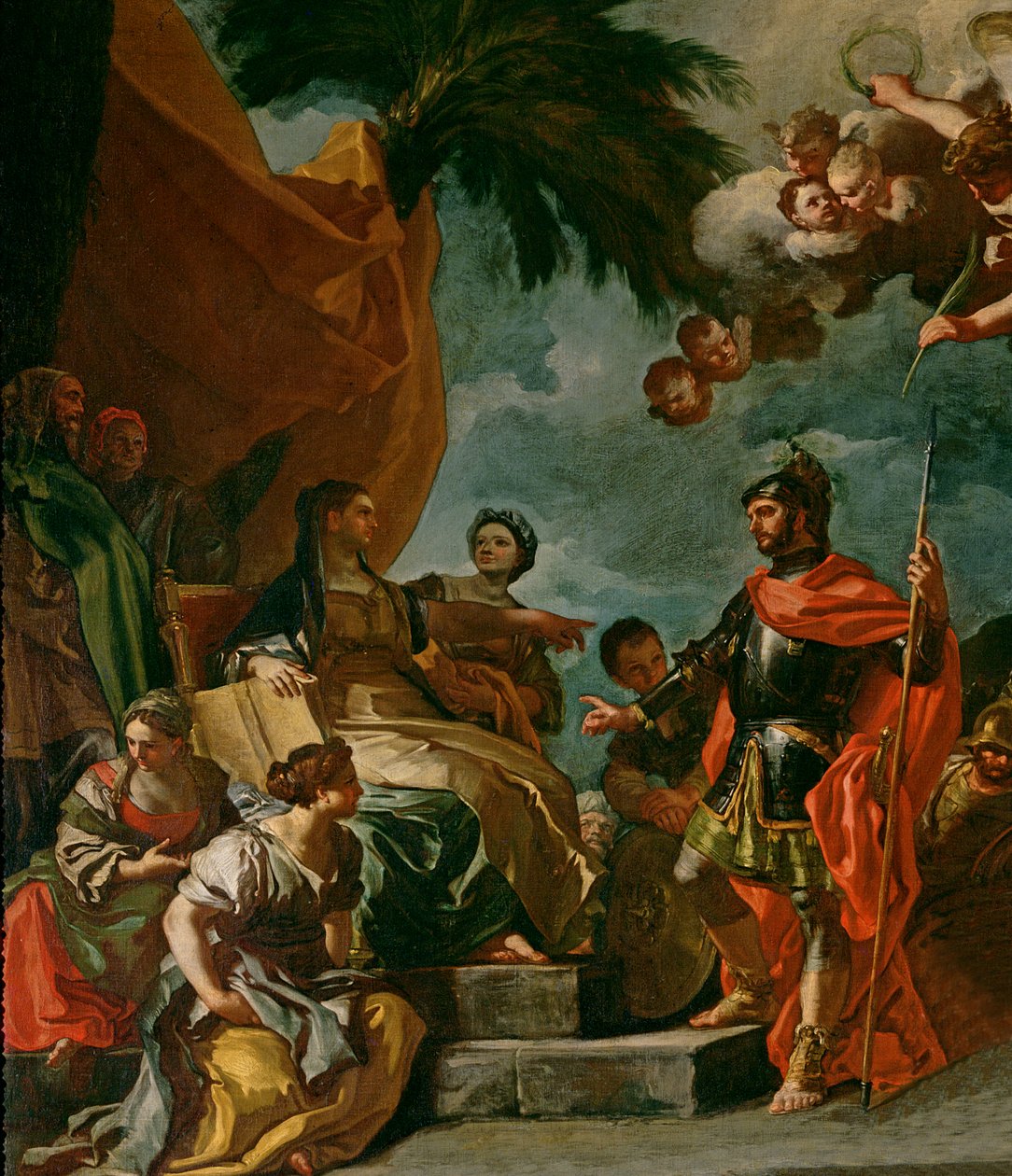 Barak ja Deborah (67670:n yksityiskohta) tekijältä Francesco Solimena