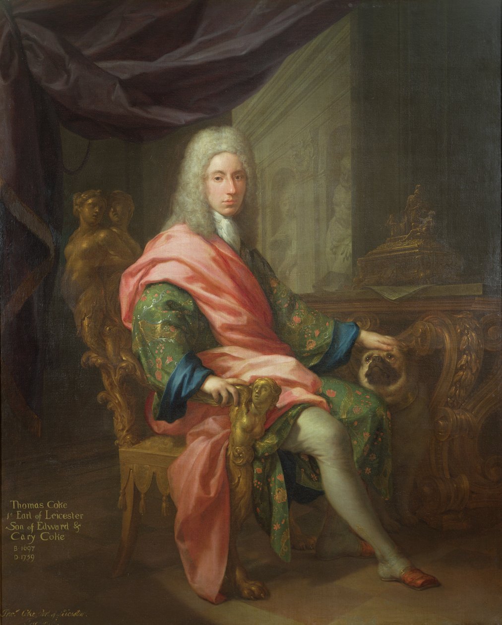 Thomas Coke (s.1698) Leicesterin 1. jaarli (ensimmäinen luomus) tekijältä Francesco Trevisani