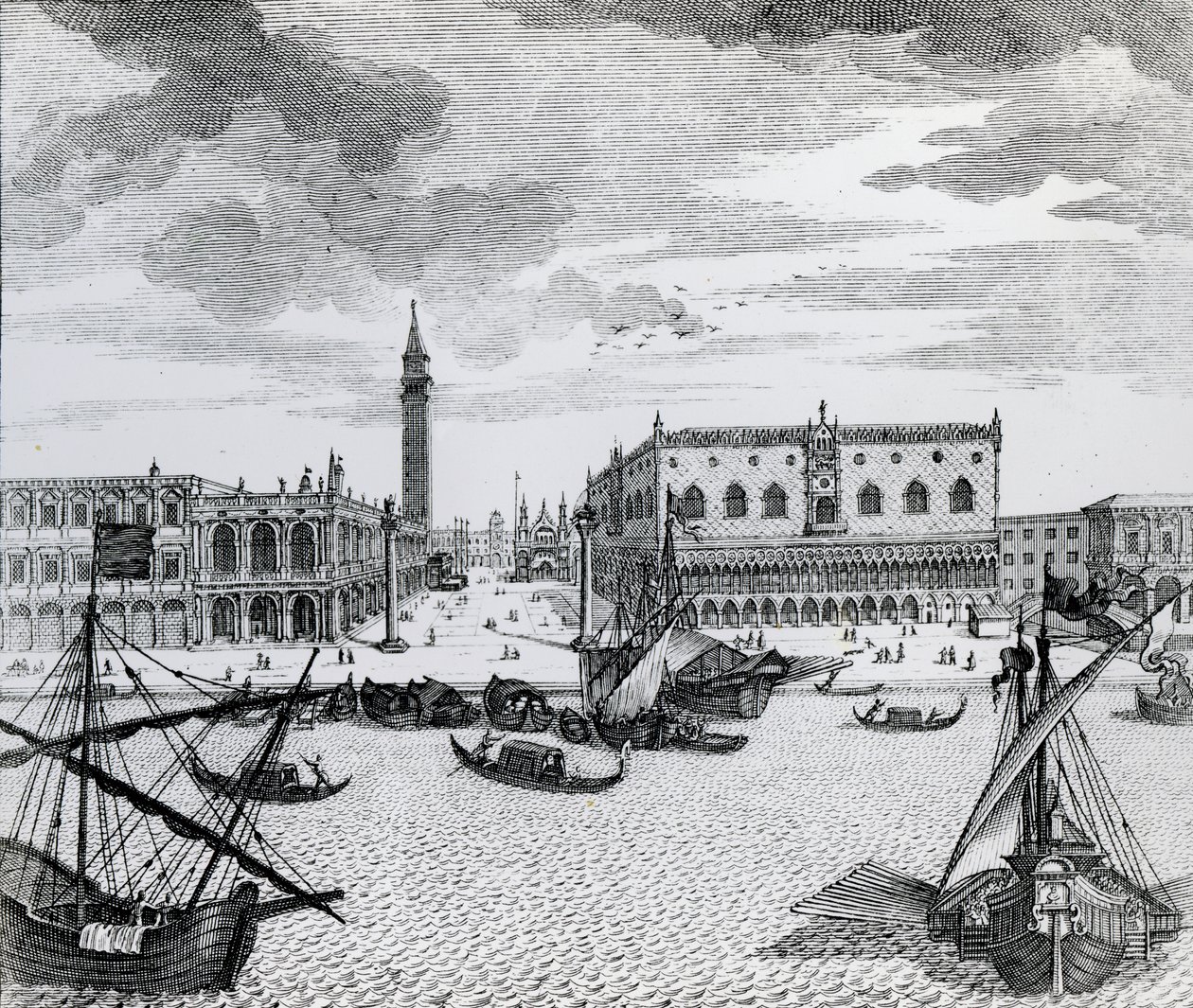 Näkymä Piazza San Marcolle Venetsian Bacinosta tekijältä Francesco Zucchi