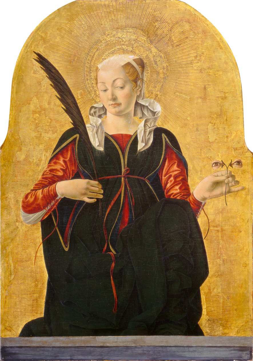Pyhä Lucy, n. 1473-74 (tempera paneelille). tekijältä Francesco del Cossa
