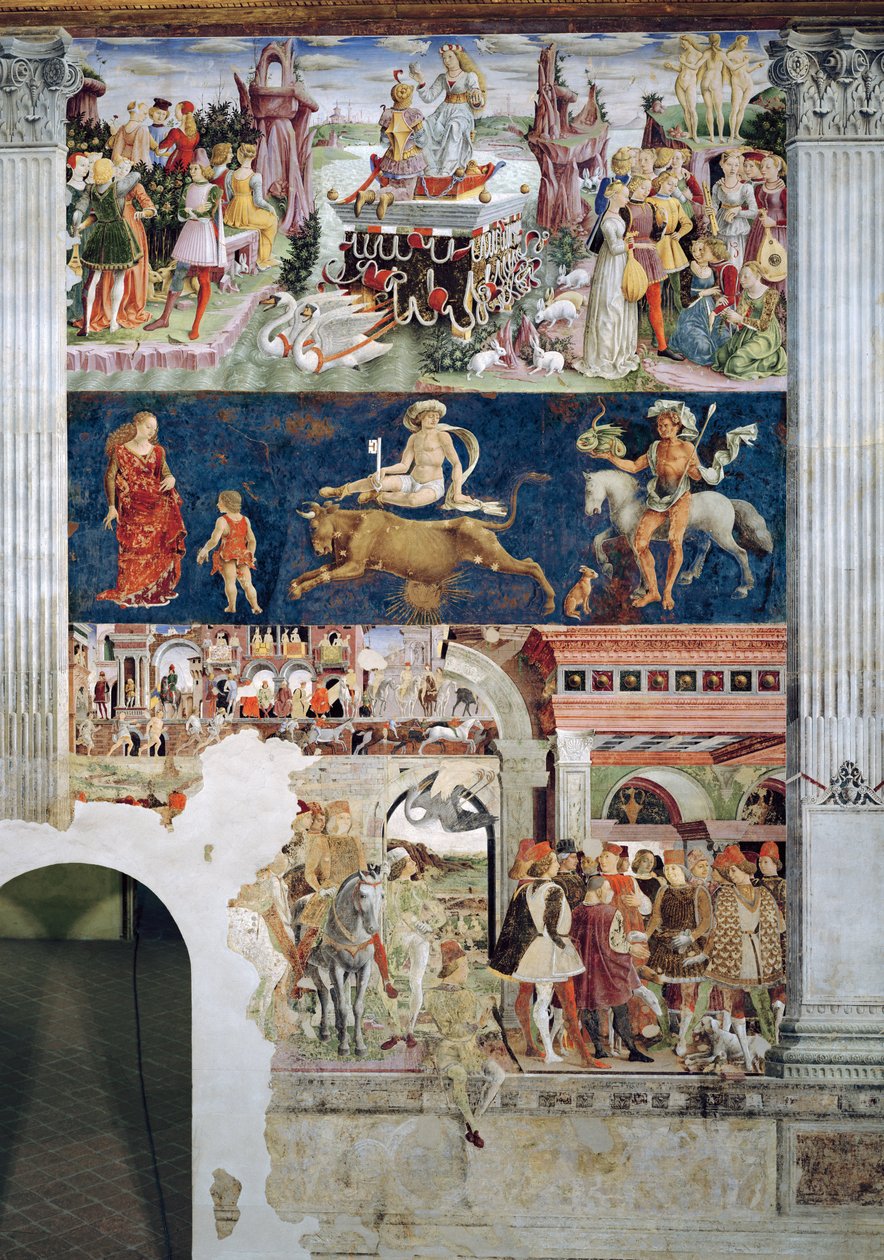 Venuksen voitto: huhtikuu Kuukausien huoneesta, n. 1467-1470 tekijältä Francesco del Cossa