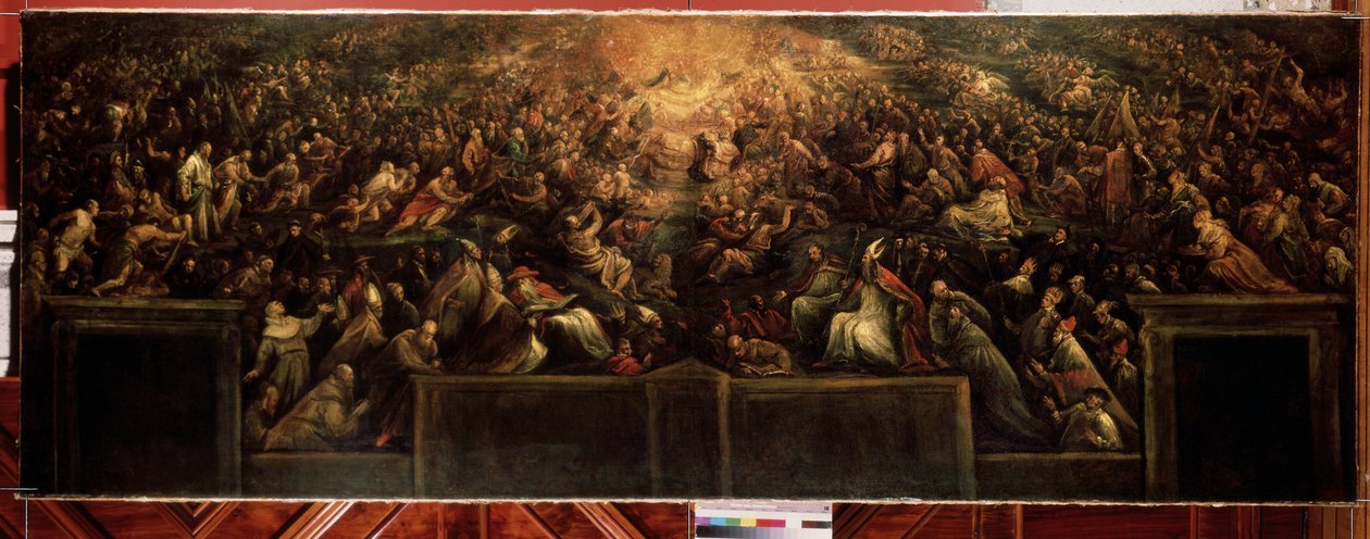 ""Le Paradis"" (La resurrection des Justes) (Vanhurskaan ylösnousemus (taivas)) Francesco Bassanon (Francesco da Ponte) maalaus (1549-1592) 1582-1585 Mitat 127x351 cm Eremitaaši, Pietari Pietari ) tekijältä Francesco Bassano