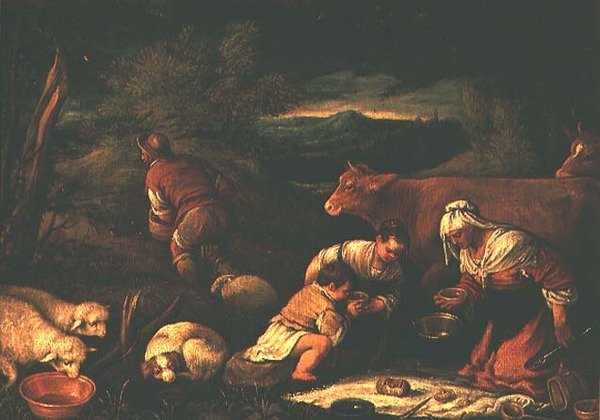 Pastoraalinen kohtaus tekijältä Francesco Bassano