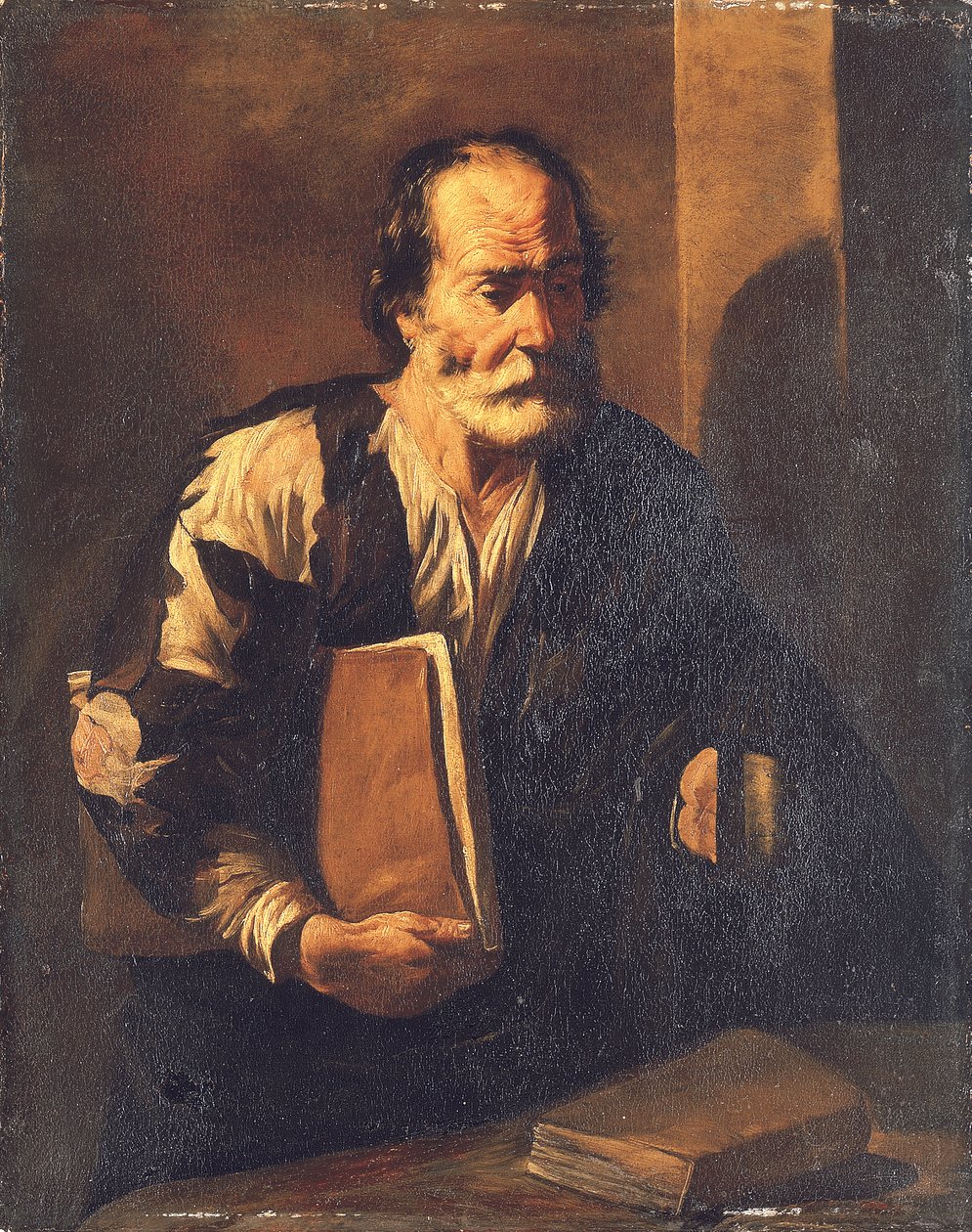 Diogenes pitelee lamppua (öljy kankaalle) tekijältä Francesco (attr.) Fracanzano