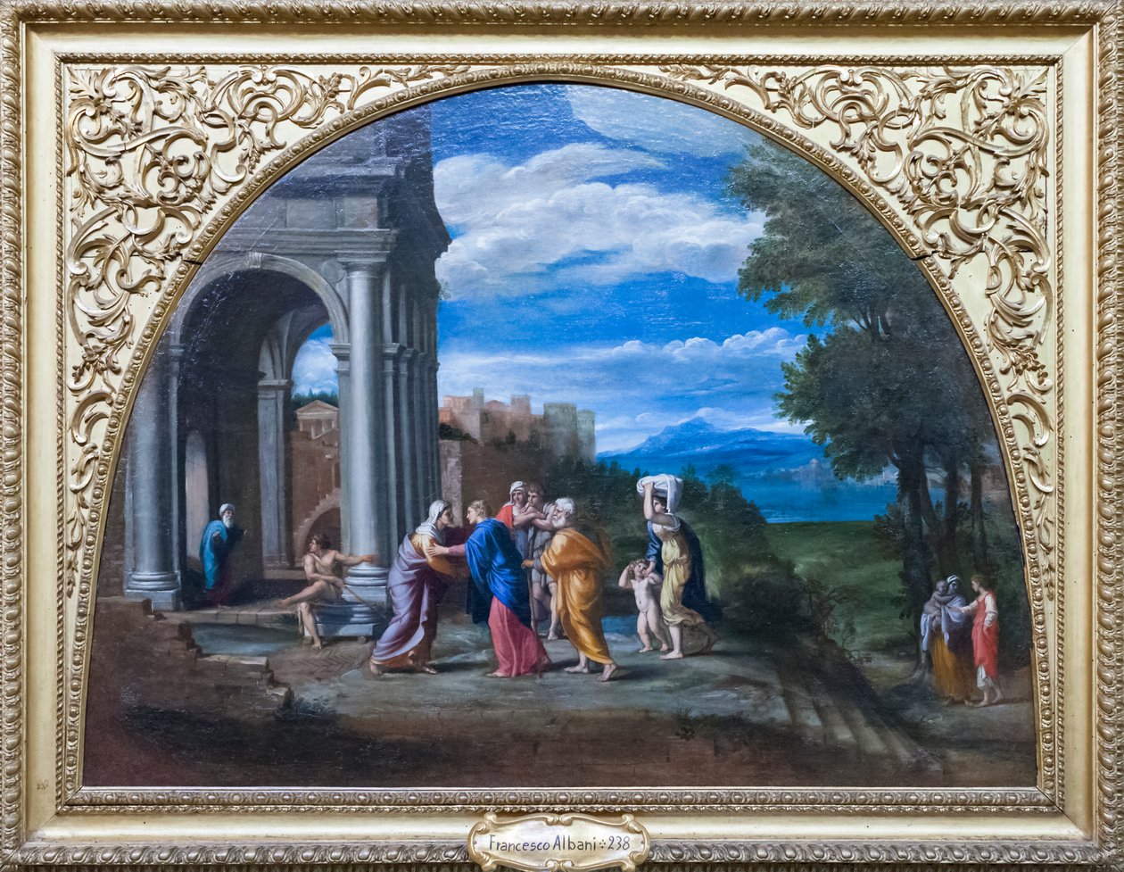 Maisema vierailun kanssa tekijältä Francesco Albani