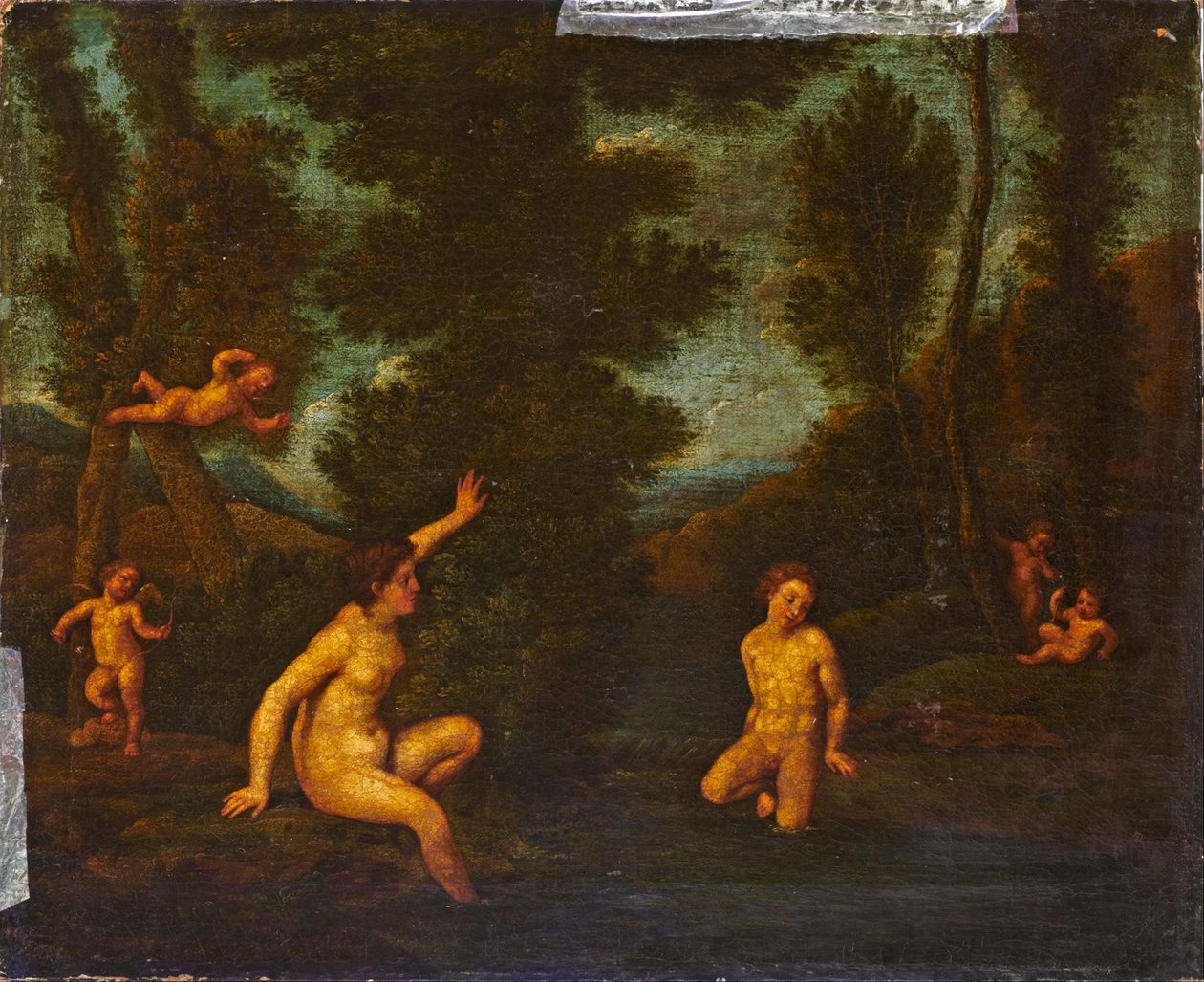 Salmacis und Hermaphrodit tekijältä Francesco Albani