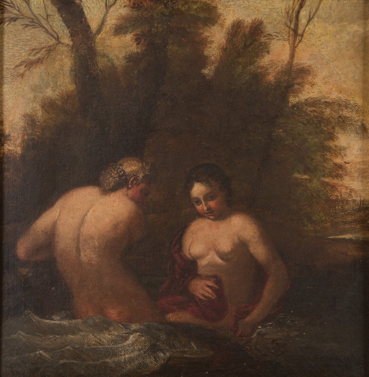 Zwei badende Nymphen tekijältä Francesco Albani