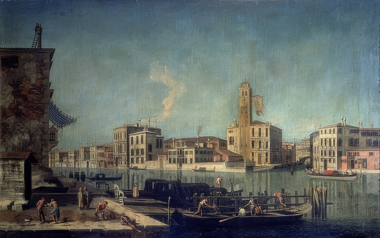 Leijonien torni. Noin 1735-1740 tekijältä Francesco Albotto