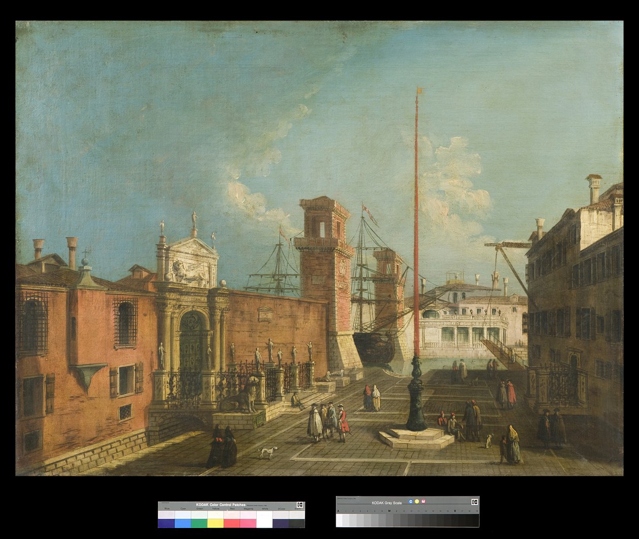 Näkymä Camposta ja Porta Arsenalesta, 1742-50 tekijältä Francesco Albotto