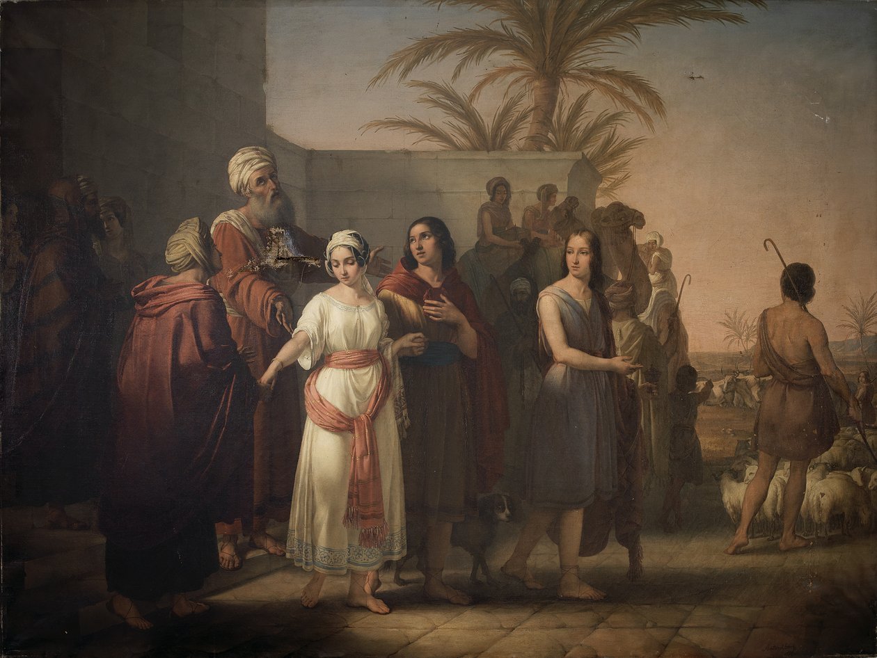 Tobias sanoo hyvästit appivanhemmilleen vaimonsa kanssa palatakseen isänsä luo tekijältä Francesco Antonibon di Venezia