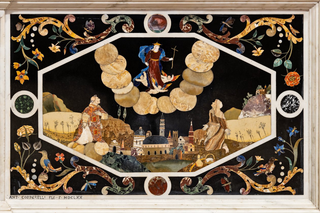 Monte Bericon Madonna ilmestyy Vincenza Pasinille, yksityiskohta tekijältä Francesco Antonio Corbarelli
