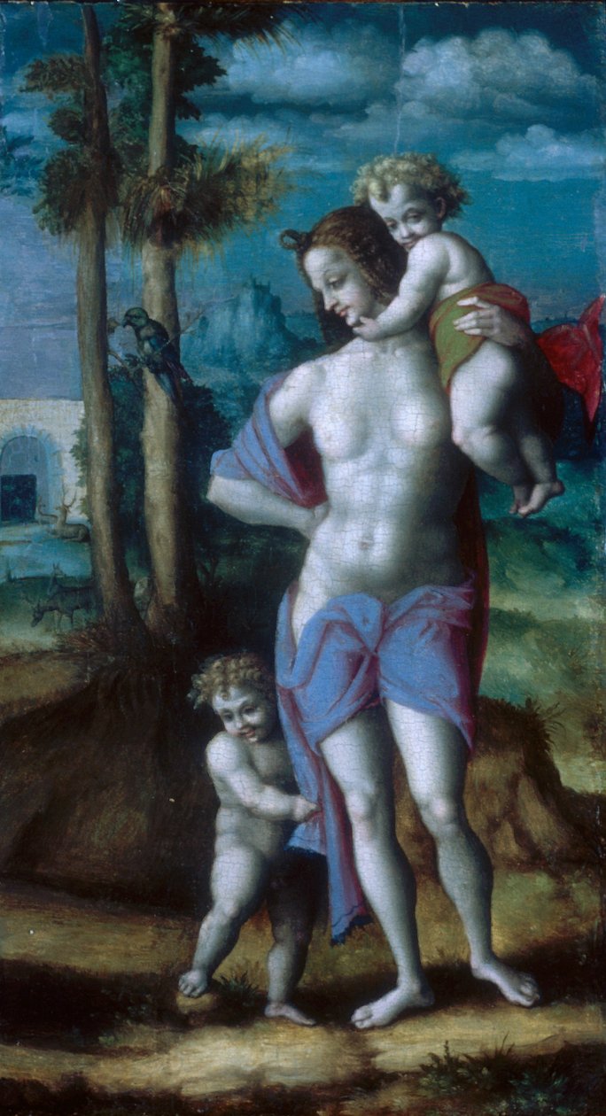 Eeva ja Kain ja Abel tekijältä Francesco Bacchiacca