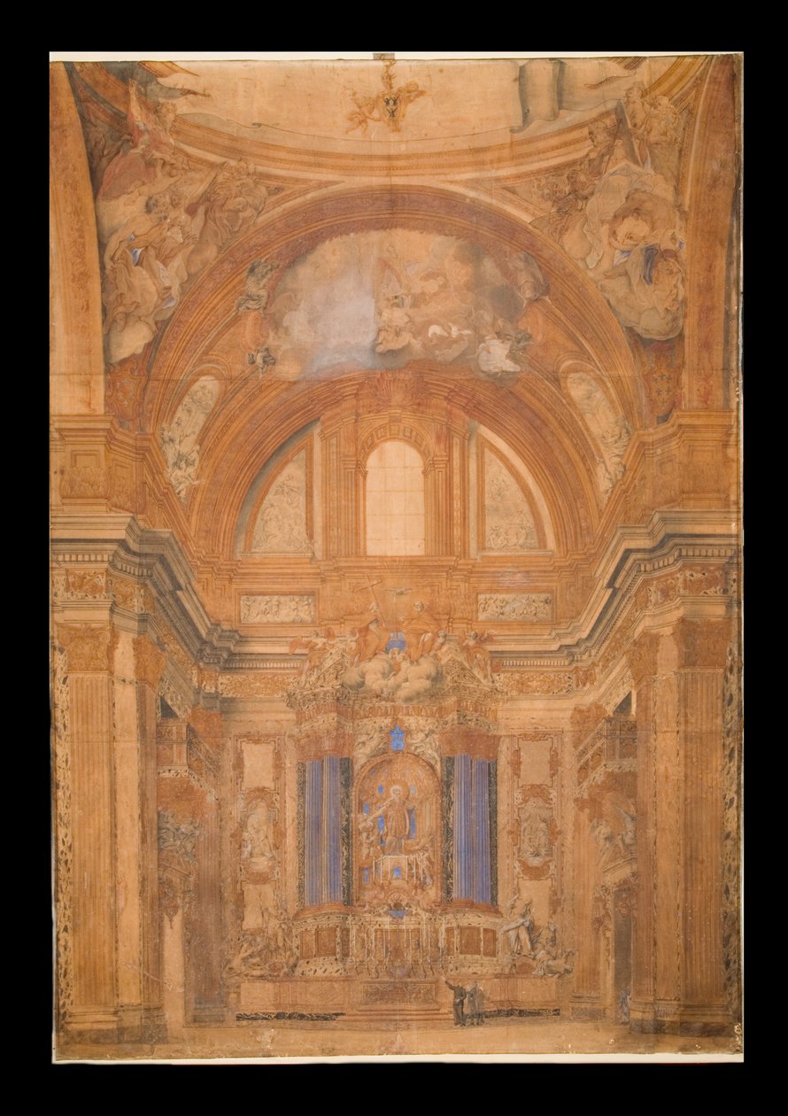 Näkymä Gesun sisäpihasta, Rooma, 1716 tekijältä Francesco Bartoli