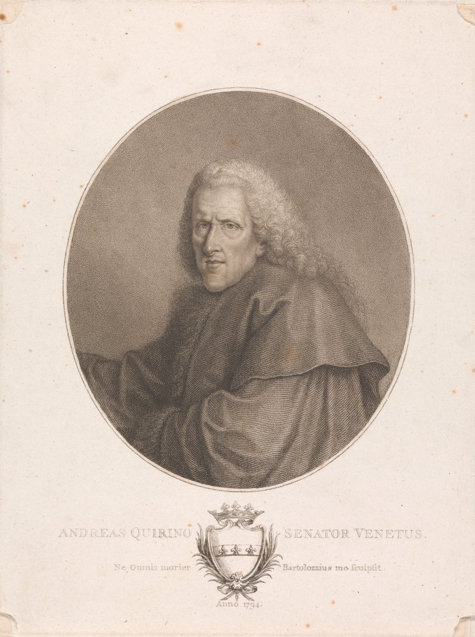 Andreas Quirino, venetsialainen senaattori tekijältä Francesco Bartolozzi