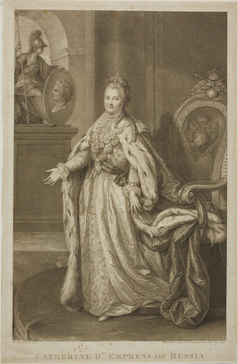 Katariina II, Venäjän keisarinna tekijältä Francesco Bartolozzi