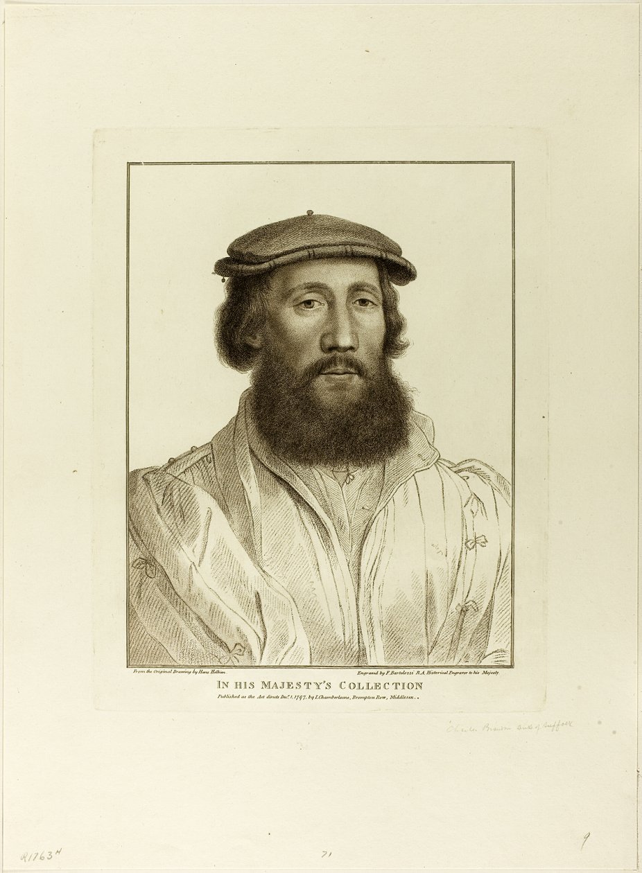 Charles Brandon, Suffolkin herttua tekijältä Francesco Bartolozzi