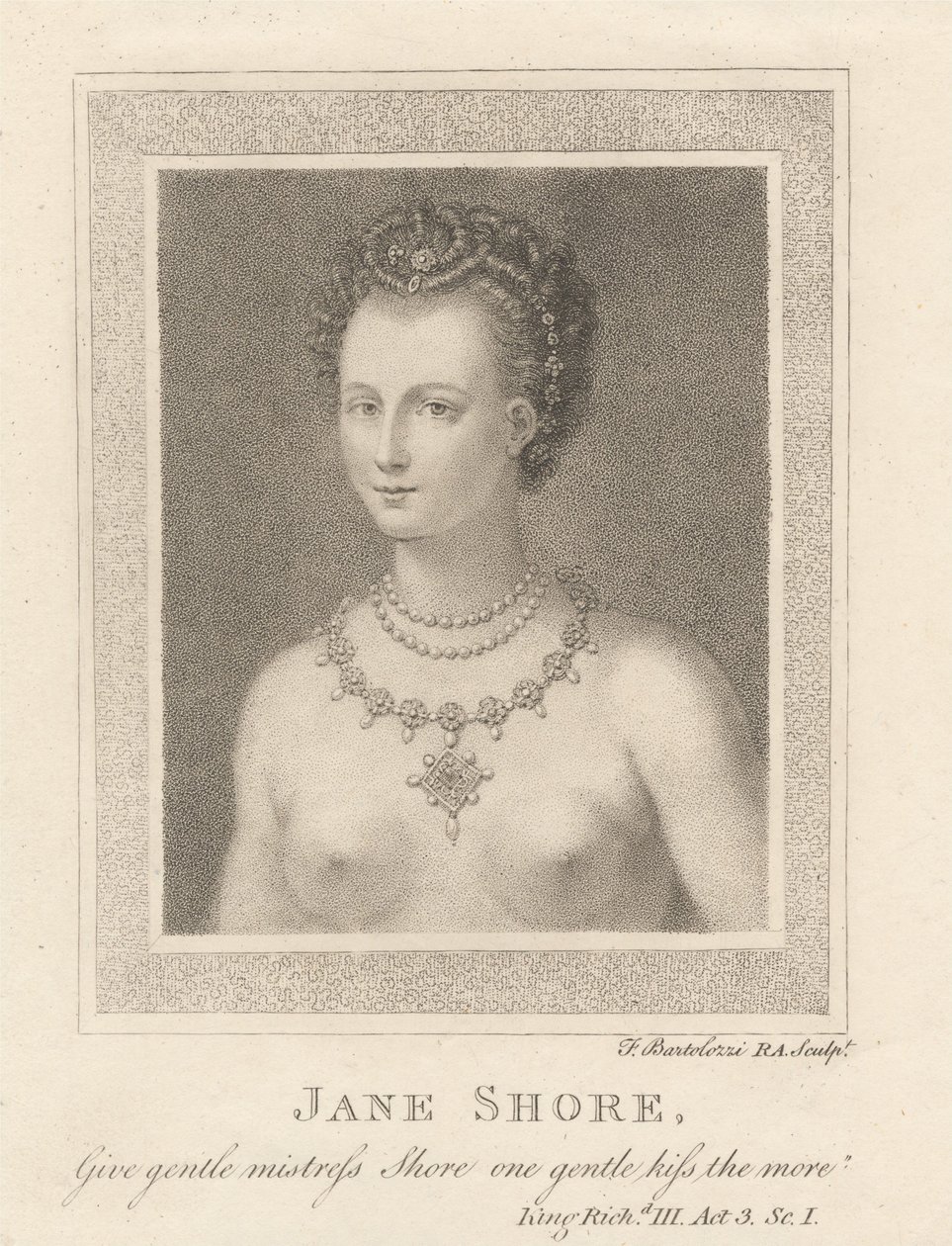 Jane Shore tekijältä Francesco Bartolozzi