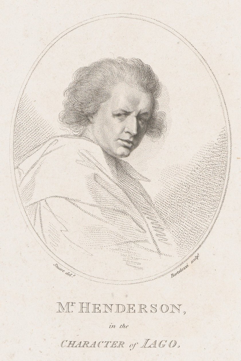 John Henderson, Iago Shakespearen Othellon hahmo, 1786. tekijältä Francesco Bartolozzi