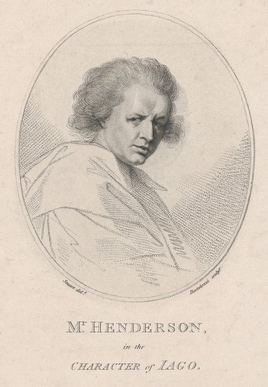 John Henderson, Iago Shakespearen Othellon hahmossa, 1786, 1786. tekijältä Francesco Bartolozzi