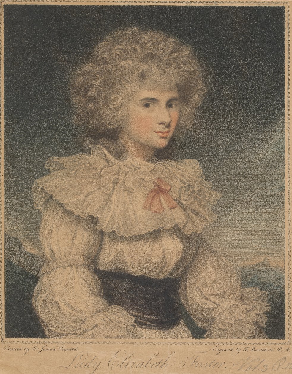 Lady Elizabeth Cavendish (os. Hervey), Devonshiren herttuatar tekijältä Francesco Bartolozzi